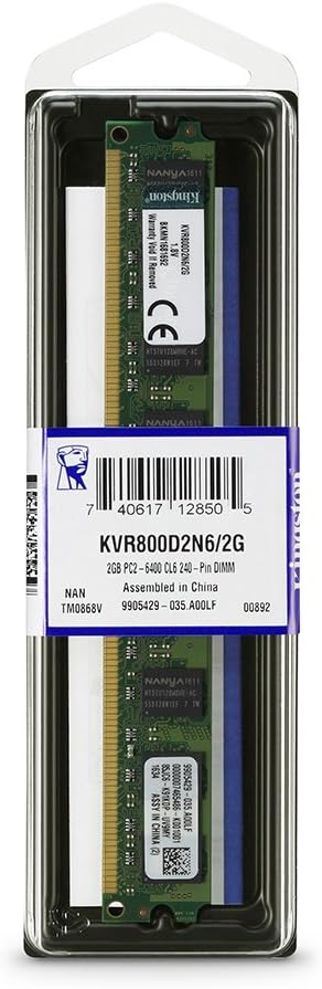 [0100-085] Memoria RAM de escritorio Kingston KVR800D2N6/2G 2 GB DDR2 SDRAM