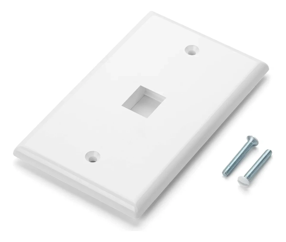 Faceplate De 1 Toma Para Insertos De Red Rj45 Y RJ11