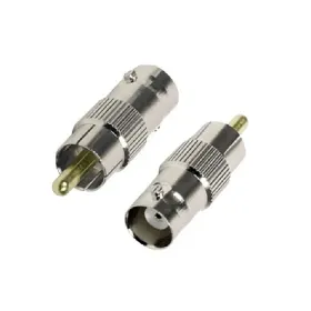 [1300-009] Conector Bnc Hembra A Rca Macho Coaxial 4Unidades