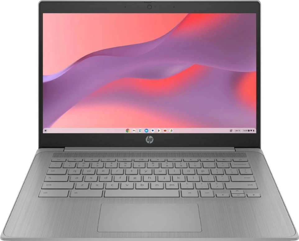 [0500-004] HP Laptop Chromebook 2023, pantalla de 14 pulgadas, procesador Intel Celeron N4120, 4 GB de RAM, almacenamiento de 128 GB 
