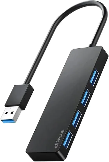 Hub USB 3.0, divisor de concentrador USB de 4 puertos, adaptador USB portátil mini expansor multipuerto para escritorio, laptop