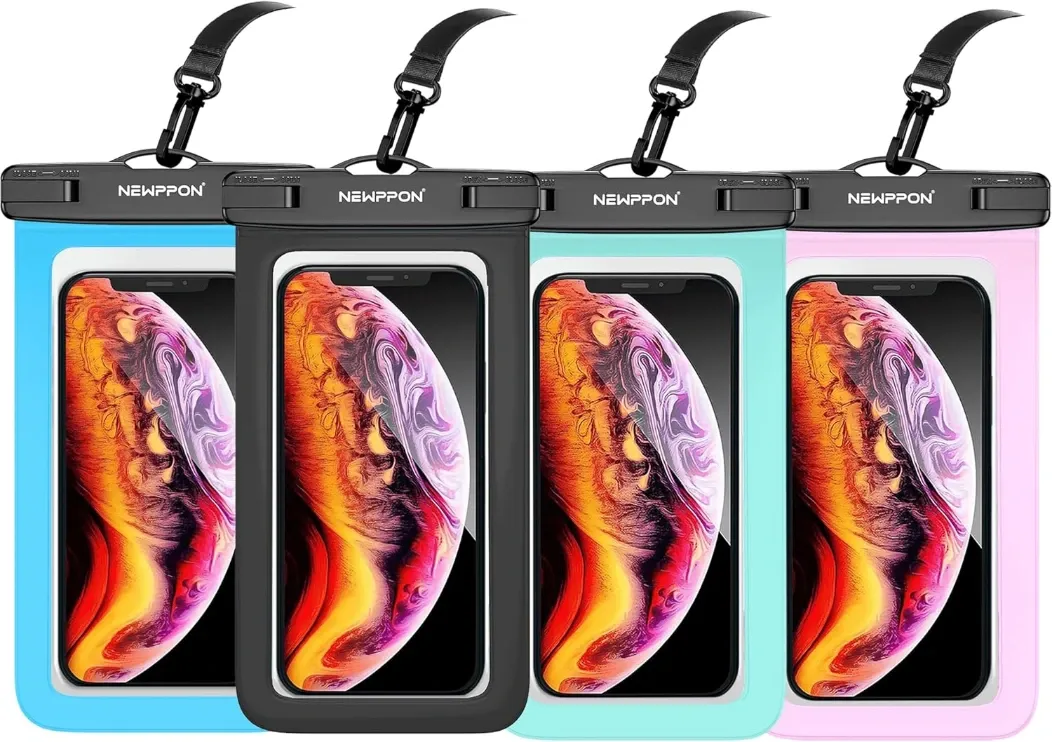 BOLSA IMPERMEABLE PARA TELÉFONO CELULAR: UNIVERSAL A PRUEBA DE AGUA CON CORDÓN PARA EL CUELLO, SOPORTE TRANSPARENTE SUBACUÁTICO PARA TELÉFONO CELULAR, PROTECTOR GRANDE