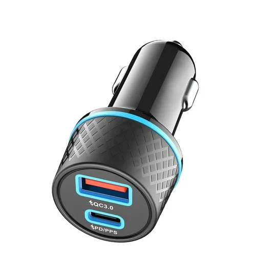 [0900-002] Cargador de carro USB y  USB tipo C