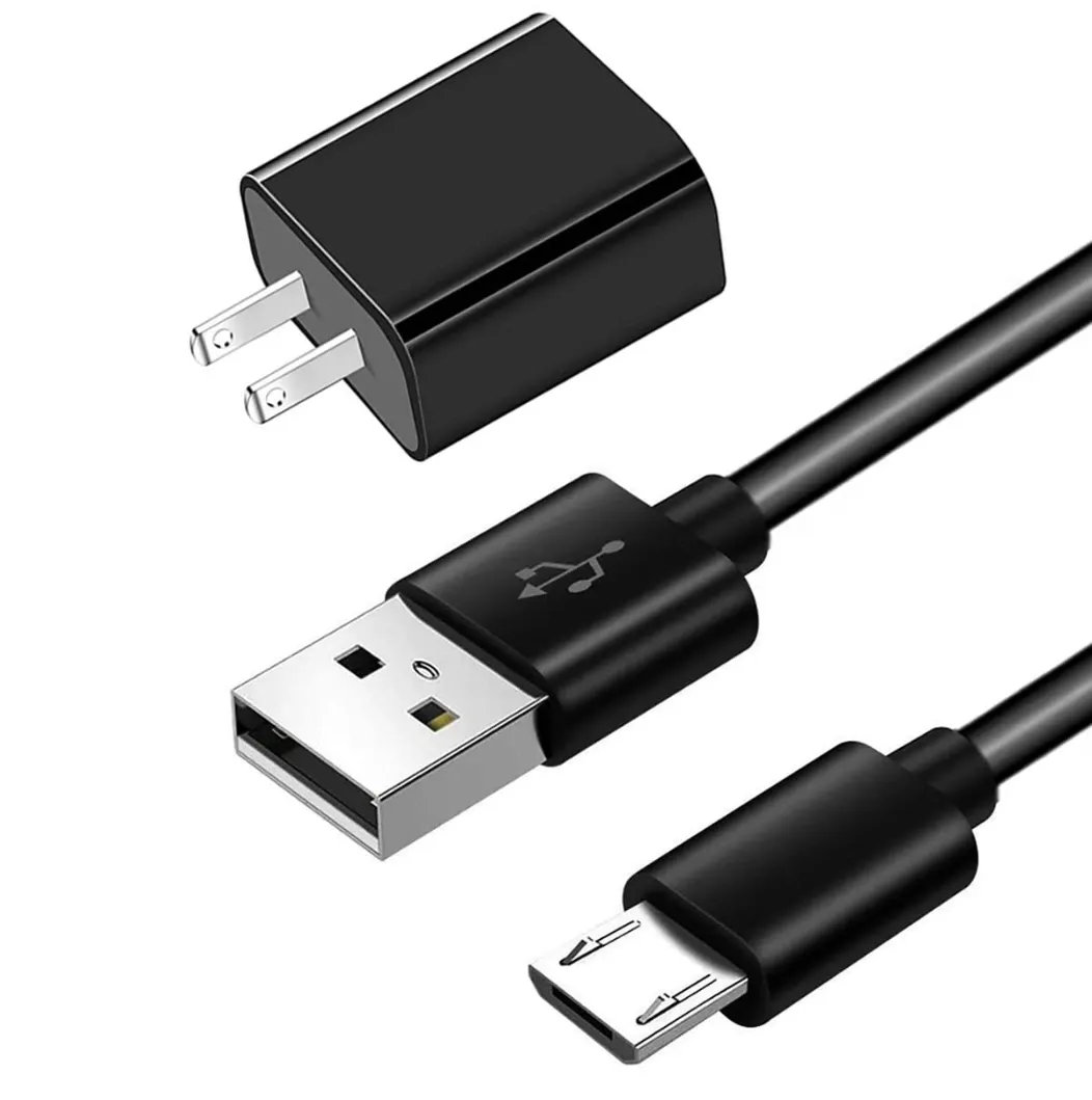 [1700-004] Cable de carga de repuesto para Amazon Fire TV Stick, tablet Fire, compatible con teléfono Android Smasung cable de carga micro USB y adaptador de corriente de cargador de pared AC/DC para el hogar
